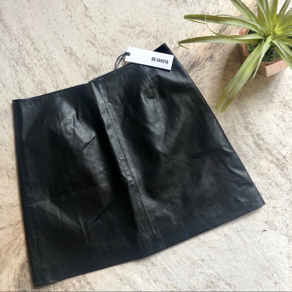 BB Dakota Eloy Leather Miniskirt Sz 4 NWT